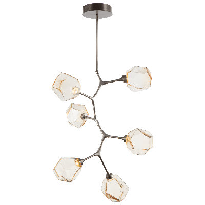 6 Light Sputnik Drum LED Chandelier with Hand Blown Glass Accents 6 Light Sputnik Drum LED Chandelier with Hand Blown Glass Accents